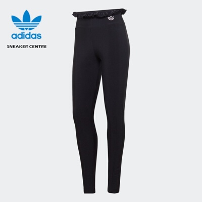 adidas originals三叶草 Legging 女士运动跑步健身长裤黑色