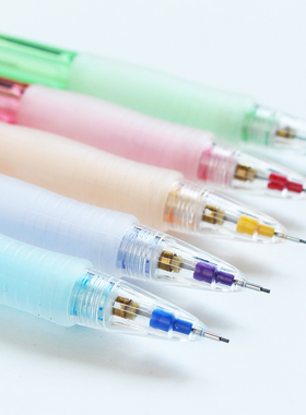 PILOT日本百乐笔自动铅笔0.5学生专用彩色透明杆H-185N活动铅笔