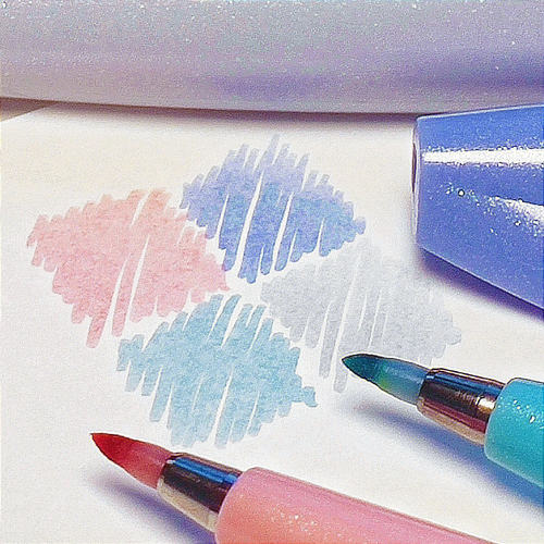 pentel/派通彩色软头秀丽笔