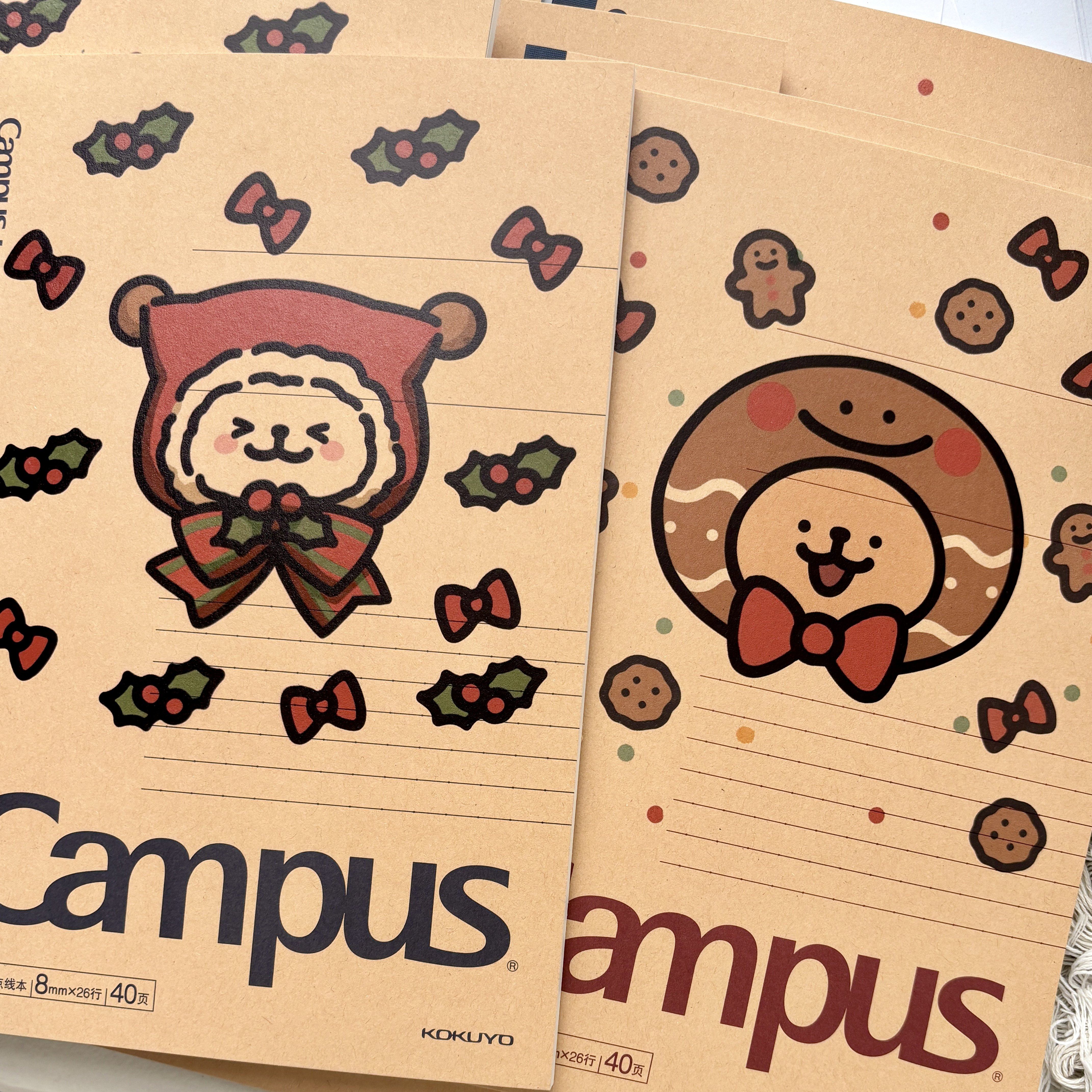 国誉KOKUYO牛皮纸campus线条小狗笔记本子限定二次元记事可爱圣诞