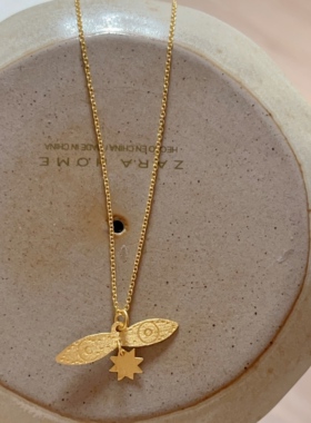 星星翅膀西班牙复古项链锁骨链