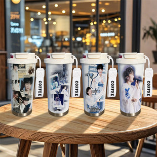 周深周边保温杯同款应援大容量学生高颜值女生316不锈钢吸管水杯