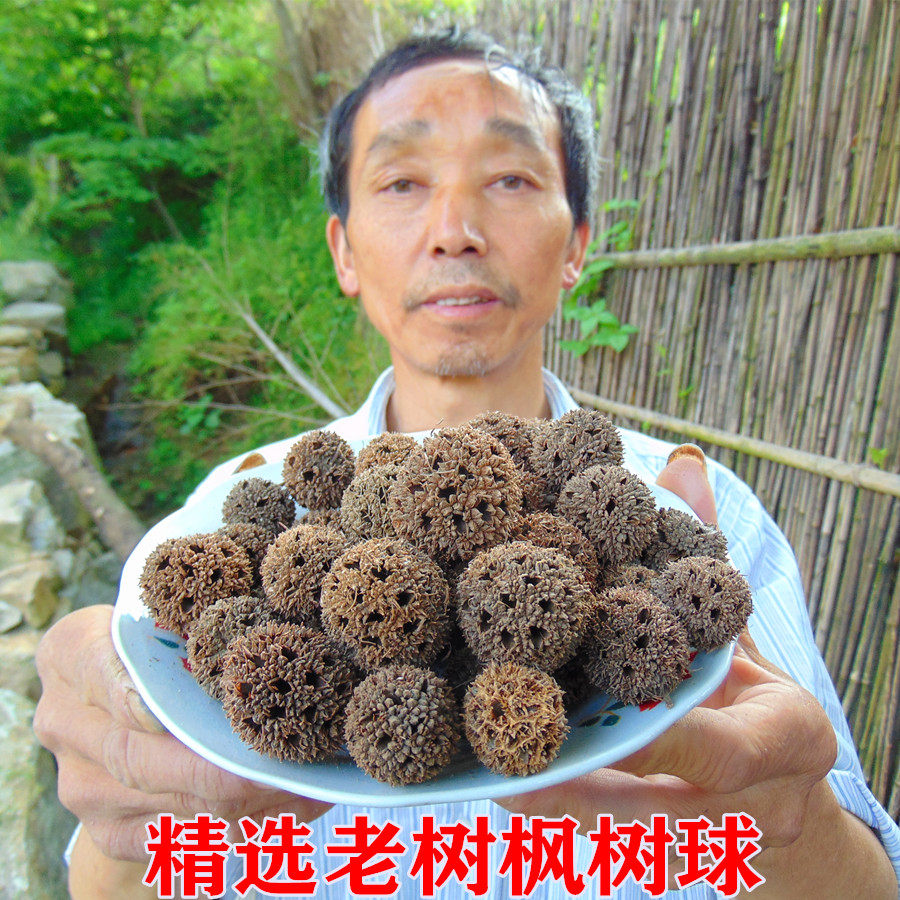 【野生枫树球】 山区路路通枫球子枫香果枫杨树球500克包邮中药材
