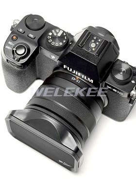 适用富士1545遮光罩FUJI复古方形XS20索尼佳能尼康唯卓仕1.4 52mm
