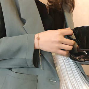 冷淡风森系猫眼石珠子手链