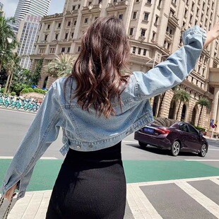 小个子chic秋装牛仔外套女2026新款韩版网红ins超火短款百搭上衣