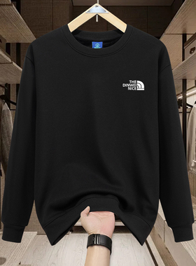 2025新款ins秋季卫衣美式重磅宽松冬季加绒加厚男士圆领长袖情侣