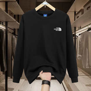 ins秋季 圆领长袖 卫衣美式 加绒加厚男士 情侣 重磅宽松冬季 2025新款