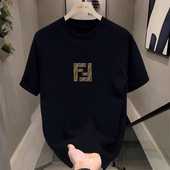 2025夏季 团服 潮流情侣短袖 新款 100%纯棉男T恤印花班服百搭薄半袖