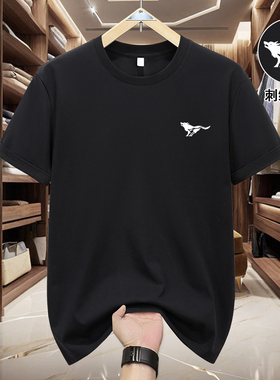 夏季新款男士短袖ins潮纯色半袖260g情侣圆领美式重磅宽松纯棉T恤