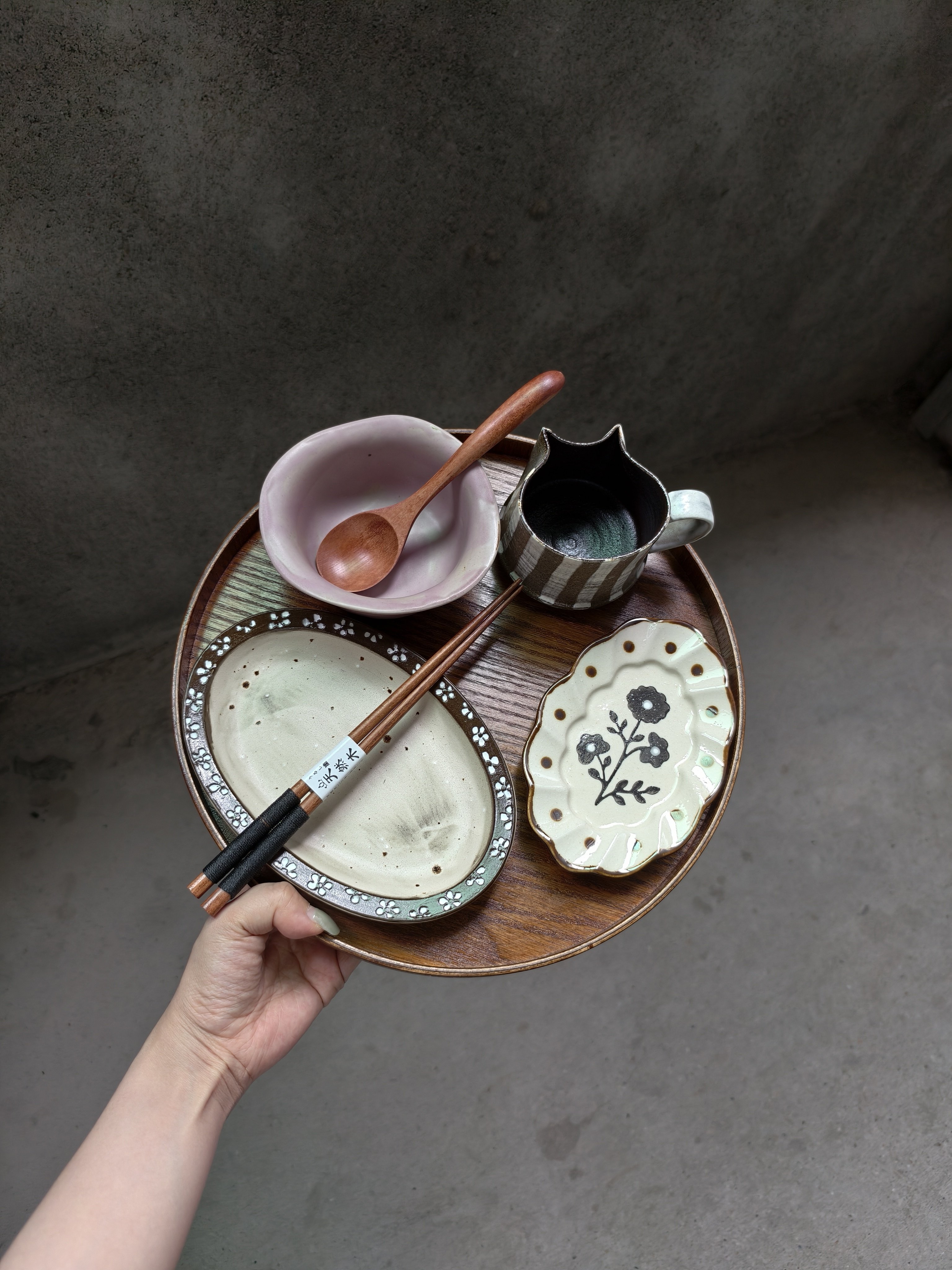 LLHOME 猫咪粉 一人食餐具减脂餐具小学生早餐餐具精致下午茶餐具