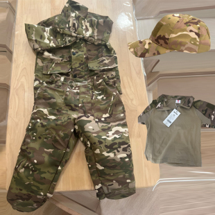 策马儿童迷彩服套装夏季短袖蛙服夏令营训练服小学生幼儿园军训服