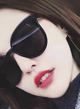 v牌墨镜猫眼圆框韩国官网板材