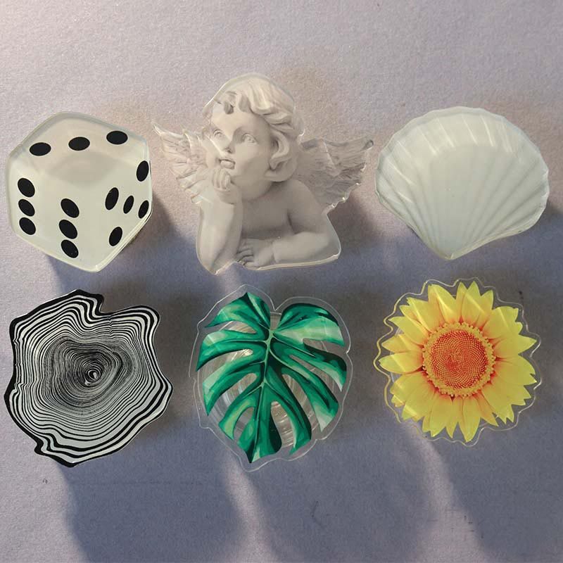 异形气囊支架小众复古diy小众透明花朵亚克力立体指环扣伸缩壳,3C数码配件,手机支架/手机座,淘宝优惠券,粉丝福利购,淘宝优惠卷