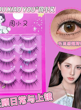 周小又轻欧美泰式纯野仙子整条上睫毛懒人女新手浓密网感睫毛Y67