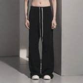 阔腿工装 系绳肥腿裤 运动长裤 24RO风格 欧美高腰拖地卫裤 潮款 直筒裤