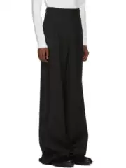 European and American Tall Men's Extra-Long High-Waisted Wide-Leg Floor-Length Trousers, Unisex Drapey Floor-Length Dress Pants, Casual Vibe Style