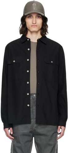 口袋金属纽扣宽松40ro工装衬衫