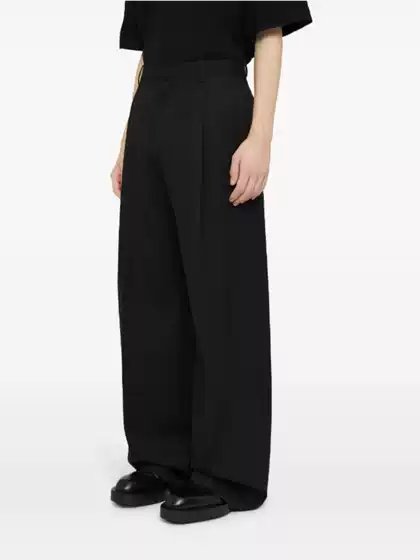 High-Waisted Wide-Leg Dress Pants, Structured and Three-Dimensional, Floor-Length Straight-Leg Trousers, High-End Street Style, Extra-Long Men's Pants for Tall Individuals