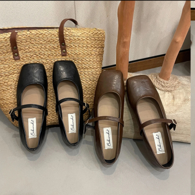 法式复古玛丽珍鞋瓢鞋平底鞋2025夏秋季软底配裙子单鞋乐福小皮鞋