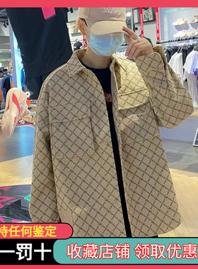 李宁2022冬季新款棉夹克韦德潮流系列男子宽松外套AJMS067-1