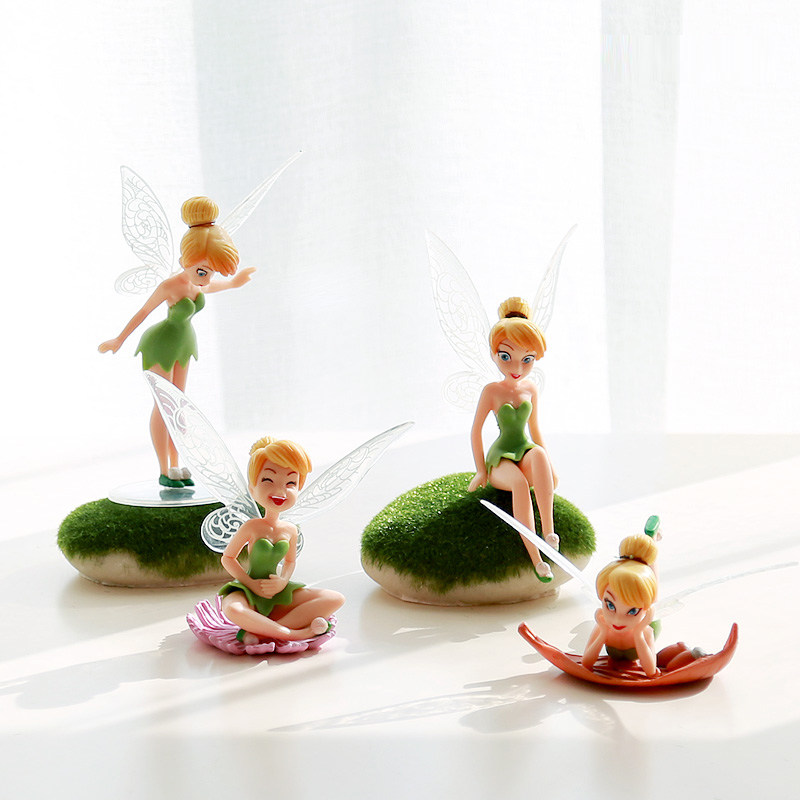 迪士尼花仙子鱼缸造景装饰品摆件水族箱仿真 卡通美人鱼公主仙女