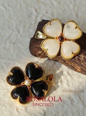 ROSALOLA 月光之夜·法式复古老钱风花朵胸针·LOLA系列 041904