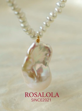 ROSALOLA 颈间独舞·法式浪漫复古珍珠项链·LOLA系列 010408