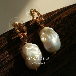 122220 文艺复古耳环·LOLA系列 ROSALOLA 油画巴洛克·法式