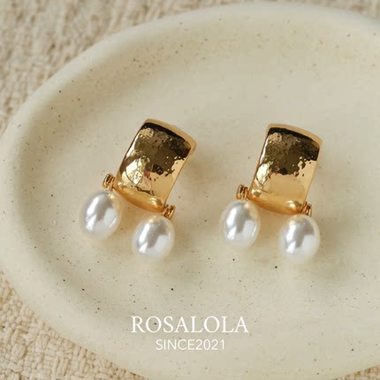 ROSALOLA 电影里的故事·法式浪漫复古锤纹耳环·LOLA系列 071201