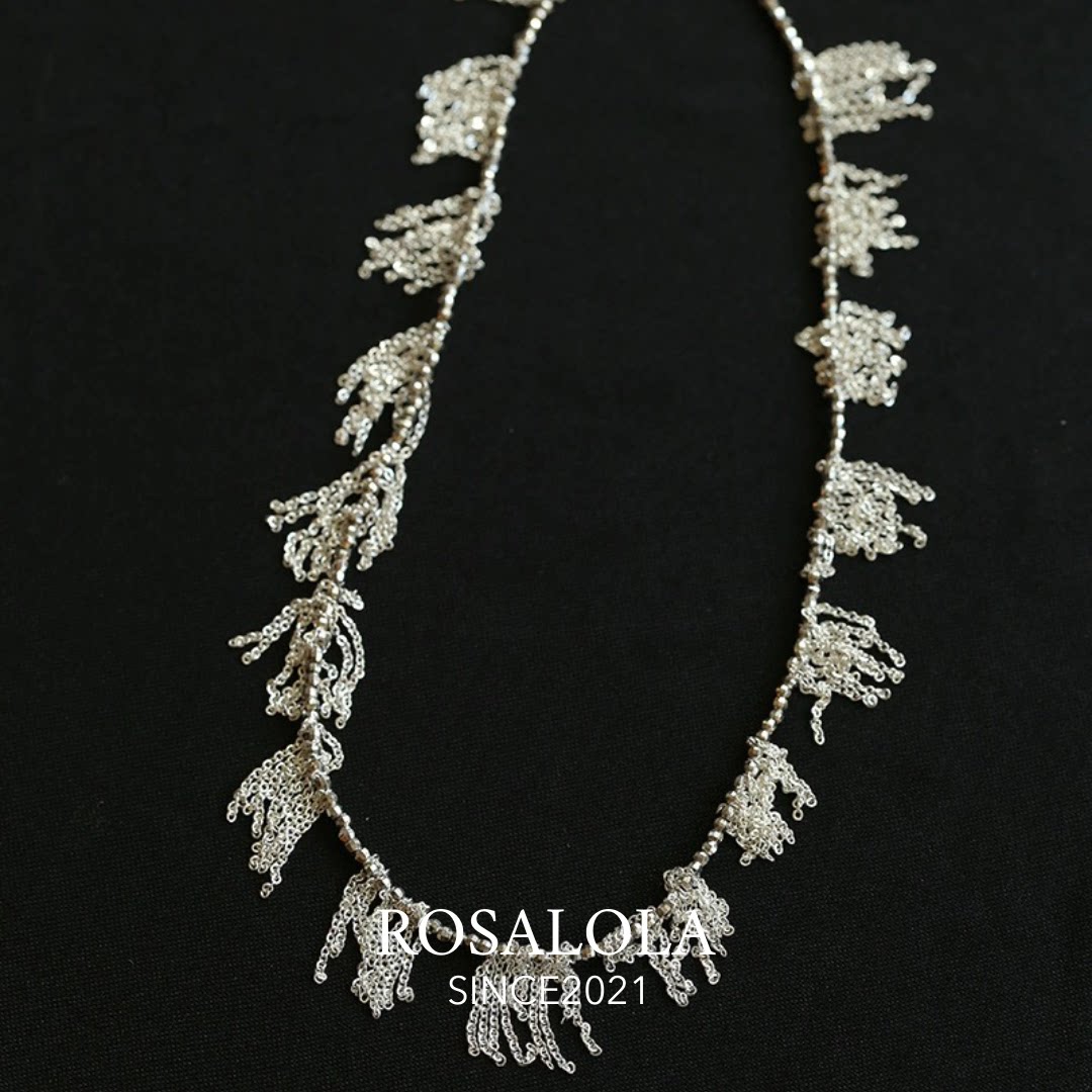 ROSALOLA 碎光蕾丝·法式浪漫复古流苏项链·LOLA系列 061101