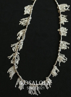 ROSALOLA 碎光蕾丝·法式浪漫复古流苏项链·LOLA系列 061101