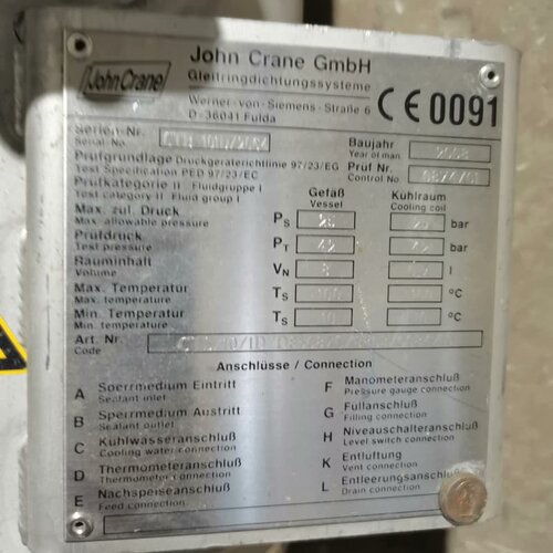 John Crane GmbH（约翰克兰）德国富尔达工厂 机议价
