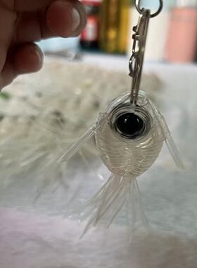 纯手工输液管编织空心管旺财旺福小鱼挂件饰品钥匙扣小礼物