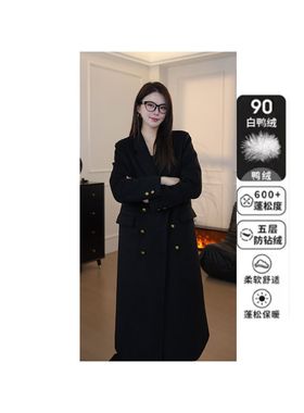 【张不晚专属】新款冬季高级气质呢子大衣羽绒服厚款外套上衣