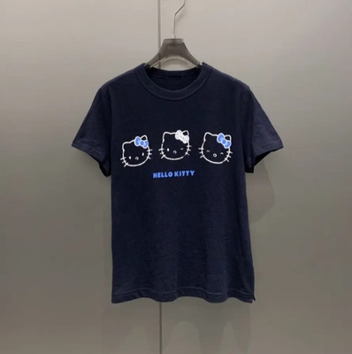 卡通KT三只猫印花短袖T恤女T8998