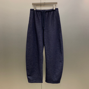 【小雨姐在这里】休闲百搭牛仔质感抽绳长裤休闲裤女 K5311