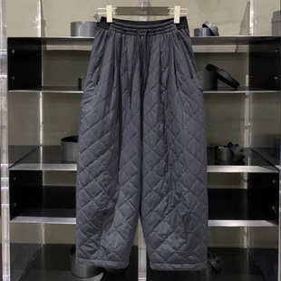 【一条过冬】3M菱格秋冬加厚直筒保暖棉裤阔腿哈伦长裤女 K5268