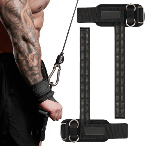 Wrist Strap for Weight Lifting, with Cushioned Leather Wrist