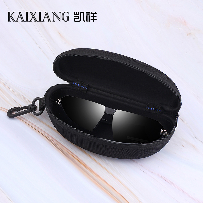 2023新款太阳眼镜盒批发拉链包五件套黑色墨镜盒厂家批发收纳