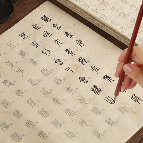篆书毛笔字帖临摹练字初学者专用纸描红小篆软笔书法宣纸入门套装