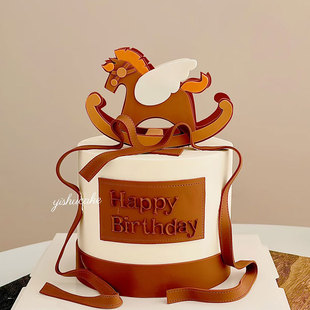 2026网红爱马翻糖切模摇摇马蛋糕装饰切模力卡通白色翅膀飞马甜品