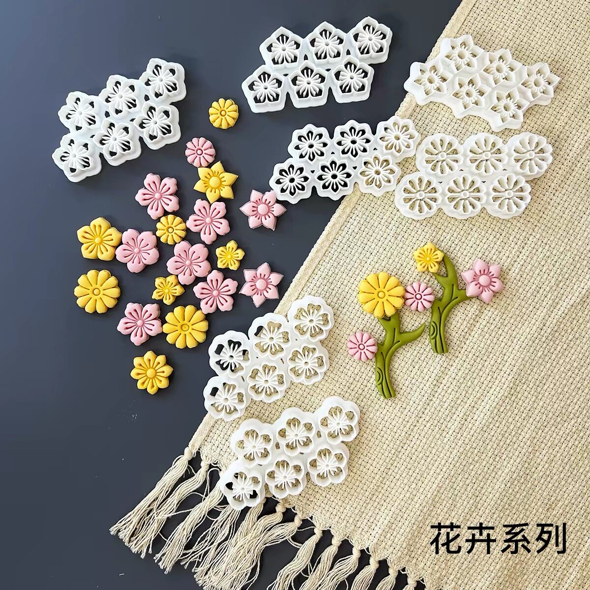 樱花水仙花模具小菊花桃花馒头翻糖面食花瓣切模装饰压花模具