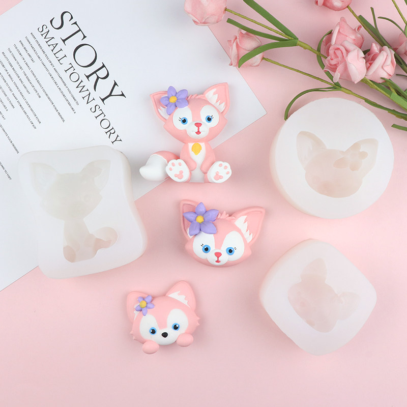 卡通玲娜贝儿巧克力烘焙蛋糕插件diy香薰石膏手工香皂硅胶模具