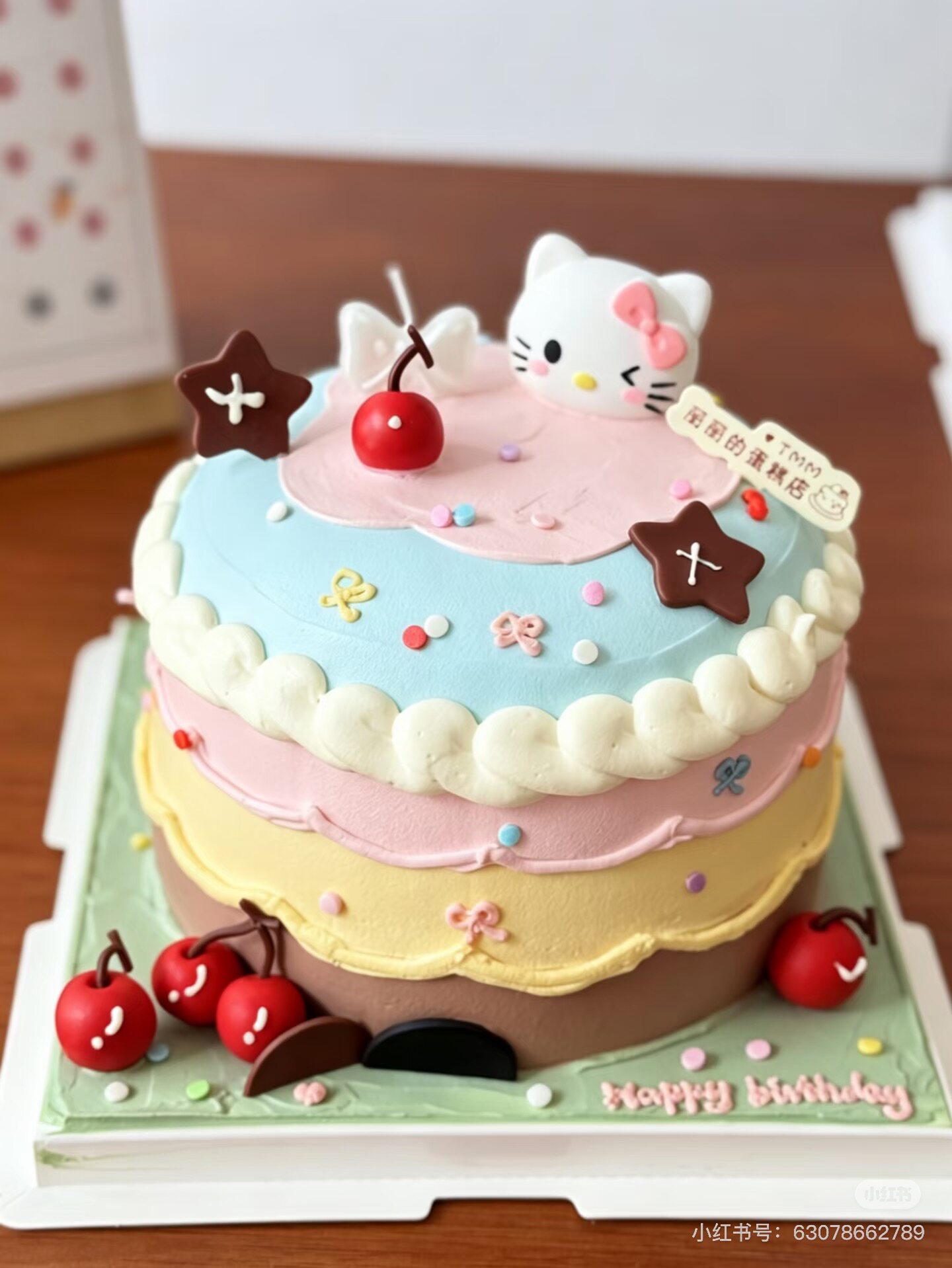 HelloKitty猫硅胶模多巴胺樱桃小屋蛋糕装饰粉色猫咪头甜美可爱