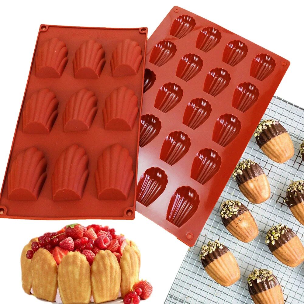 硅胶蛋糕模具小贝壳玛德琳烘焙巧克力仙贝糕点饼干耐高温甜点工具