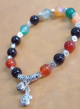 电镀天河石七彩手串