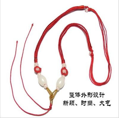 红色项链绳 可调节玉吊坠绳子时尚双线挂坠项链绳本命年红绳项链