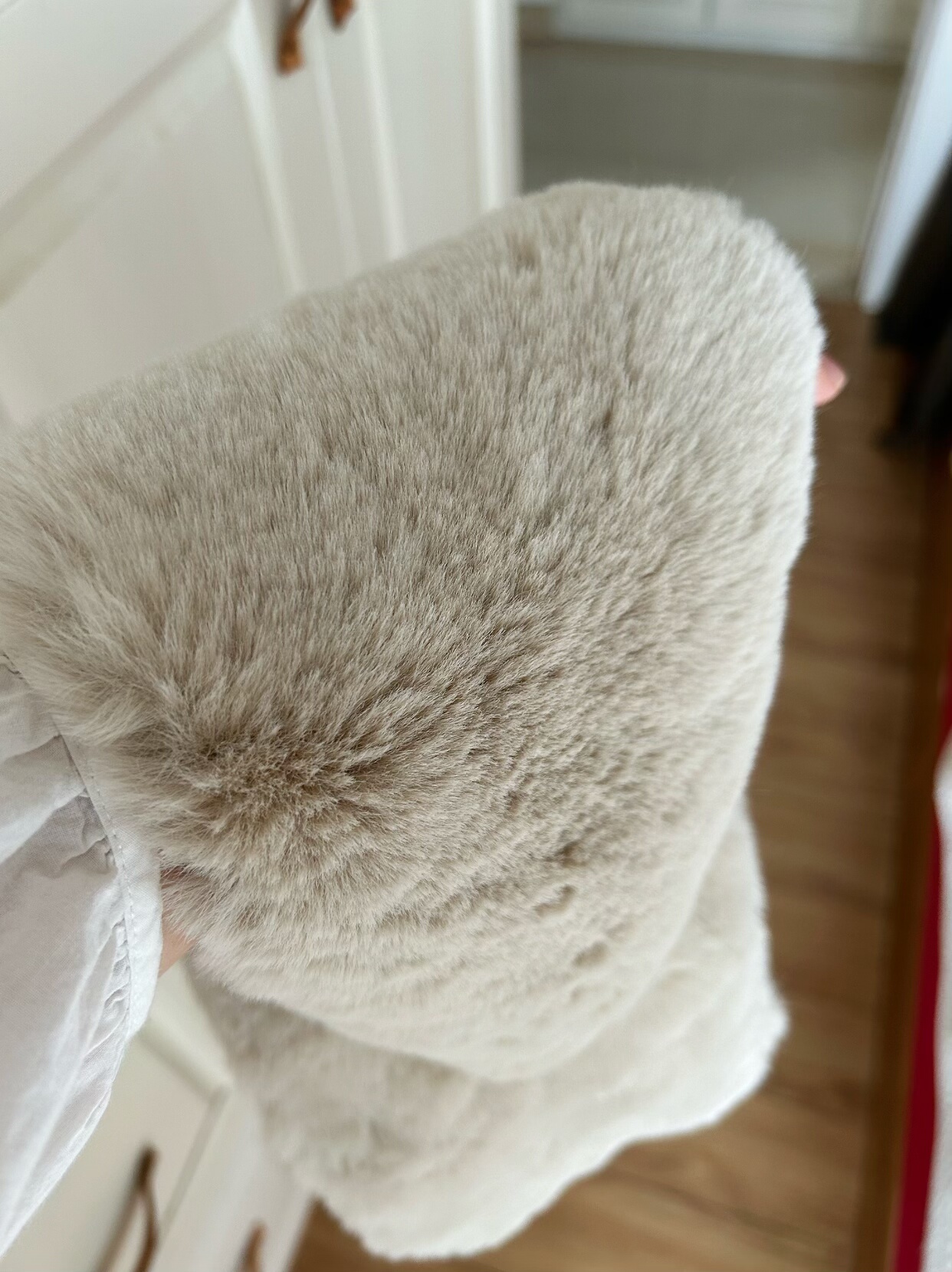 日单捡漏！仿兔毛仿皮草毛茸茸冬季保暖围巾日系时尚环保皮草围脖