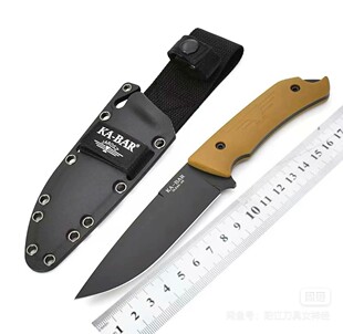 户外刀荒野生存K鞘直刀防身野外便携吃肉小刀露营垂钓锋利水果刀